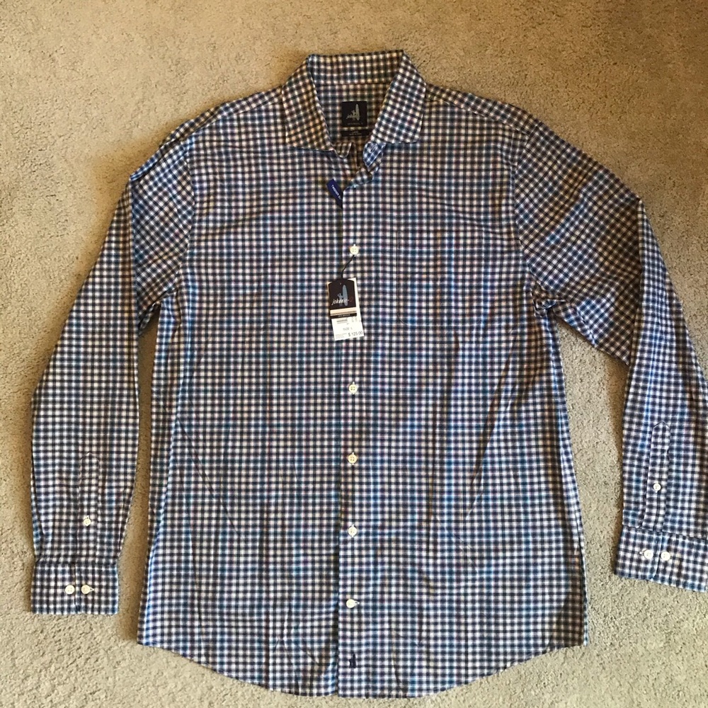Johnnie O Wayne Long Sleeve Button Up Large NWT - Picture 1 of 5